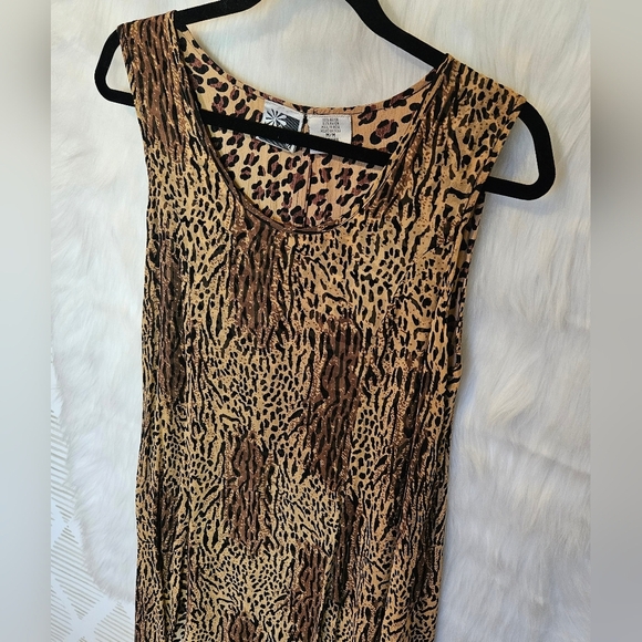 Phool Vintage Longline Layered Animal Print Maxi Dress - Picture 2 of 7